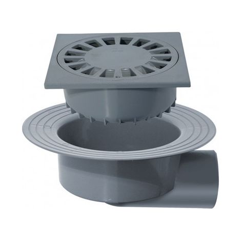 Caldereta sifónica con salida horizontal S-248P - RIUVERT Medidas: 150x150 - Ø75 mm