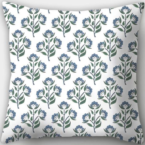 Juego de 2 fundas de cojín decorativas con estampado floral, de 45x45 cm, para sofá, salón o dormitorio. (1/4)