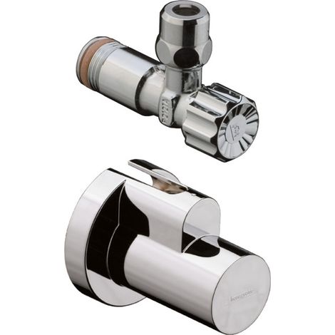 Hansgrohe - Válvula angular con tapa, níquel cepillado 13954820 (1/3)