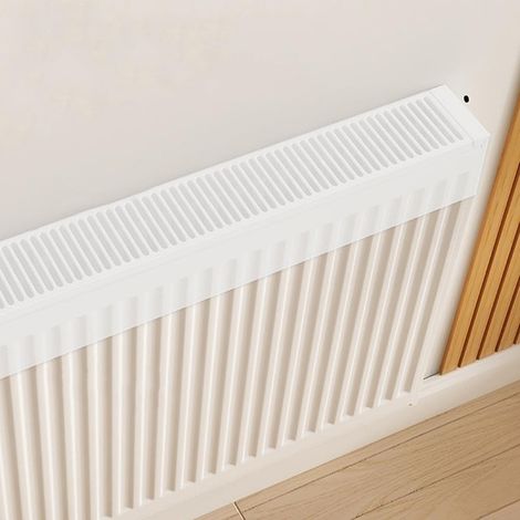 Housse de protection blanche pour radiateurs et chauffages domestiques, pour salon, chambre à coucher, tapis de radiateur anti poussière (80 cm)