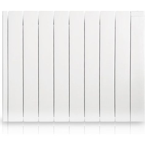 HJM Alanis 1500 W horizontaler weißer Flüssigkeits-Elektroheizkörper mit Trägheitsfunktion HJM