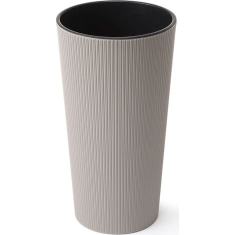 Vaso da fiori in plastica beige Lamela 46 cm x 25 x 46 cm 1 pz.