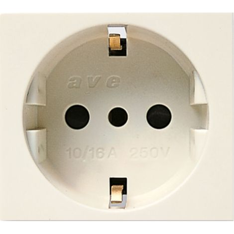 Presa Schuko P30 2P+T 16A Blanc AVE 45990TS
