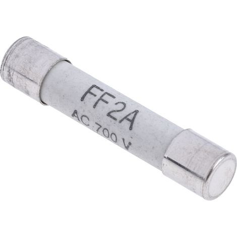 Cartouche fusible RS PRO, 2A, 6.3 x 32mm, Type FF, 700V c.a.