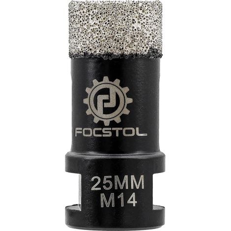 Foret Diamant - 25mm Scie Cloche Diamant Brasée Sous Vide pour Porcelaine Carrelage Céramique Marbre Granit Quartz M14 Filetage (1/5)