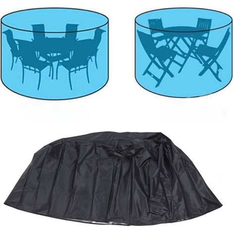 Schutzhülle für Gartenmöbel – Schwarz, 210D Oxford-Gewebe, UV-beständig und wasserdicht, Größe 185 x 110 cm (1/5)