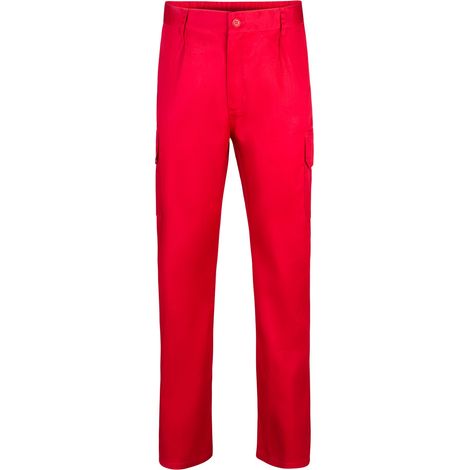 Pantalón Multibolsillos Rojo 54
