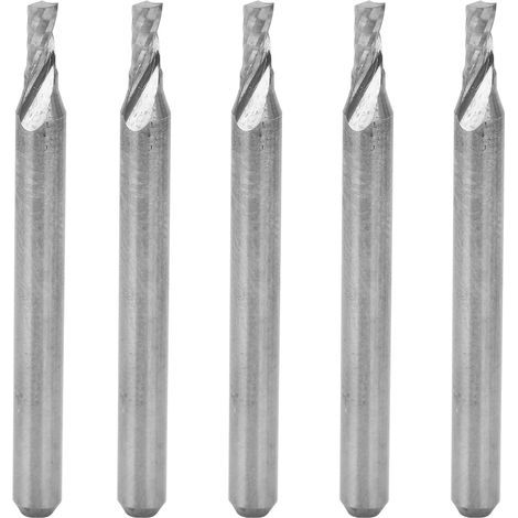 5 pièces fraise en spirale fraise à cannelure unique fraises en acier au tungstène 3.175x2x4x38mm (1/5)