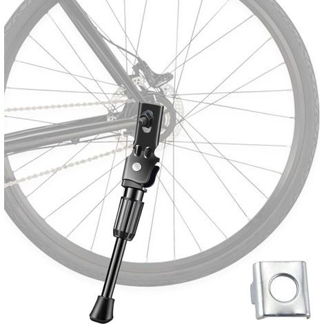 Béquille pour vélo enfant - Support unilatéral - Alliage d'aluminium - Réglable - Pour vélos de route et petits vélos - 30 cm (1/5)