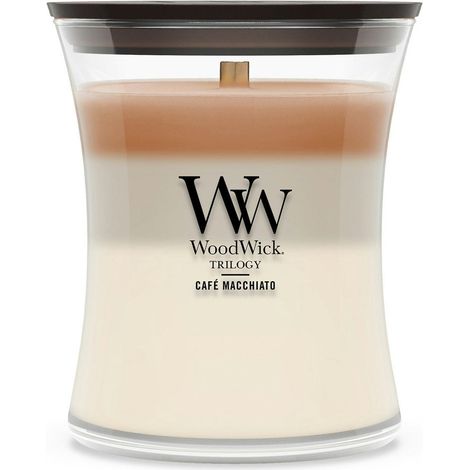 Candela Café Macchiato clessidra media Trilogy 275g Multicolore WoodWick