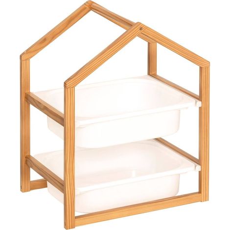 Meuble de rangement pour enfant avec 2 bacs - Longueur 43 x largeur 30 x Hauteur 54,5 cm (1/4)