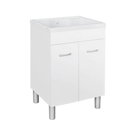 LAVATOIO IN NOBILITATO CON VASCA IN ABS- cm 60x60xH.90 (2 ante)- DH- pezzi 1