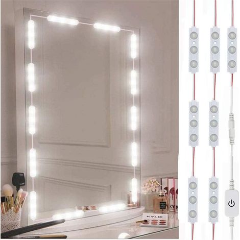 Tira Led Para Espejo - Regulable Por Toque - Adhesiva Sin Perforar - Incluye Módulo Luz Controlador Y Adaptador Eu - 1 Unidad (1/5)