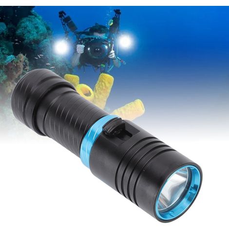 Lampe de plongée 5000 lm, éclairage sous-marin portable à intensité variable, étanche jusqu'à 100 m (IPX8), en alliage d'aluminium. (1/5)