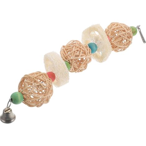Parrot Chew Toy, Hanging Bird Toy, Wooden Accessory for Parrot Cage, Hanging Bird Food (1/5)