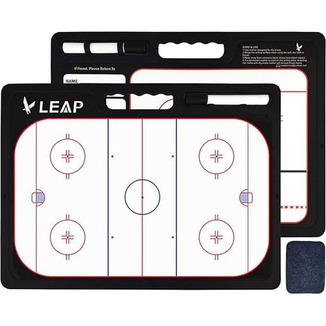 Tableau Blanc Réglable - Tableau de Coaching Sportif Double Face avec Grilles Terrain Complet et Demi-Terrain - 31,8 x 41,9 cm - 0,9 kg (1/3)