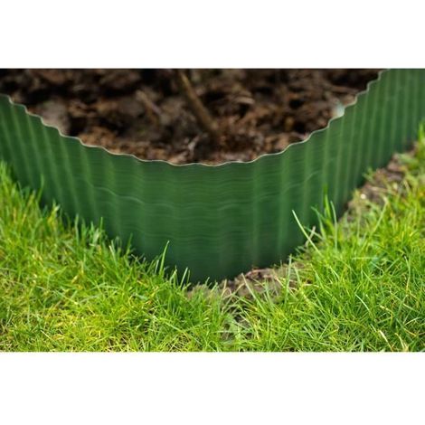 Bordure gazon polyéthylène verte H15 cm x 9 m - NATURE (1/3)