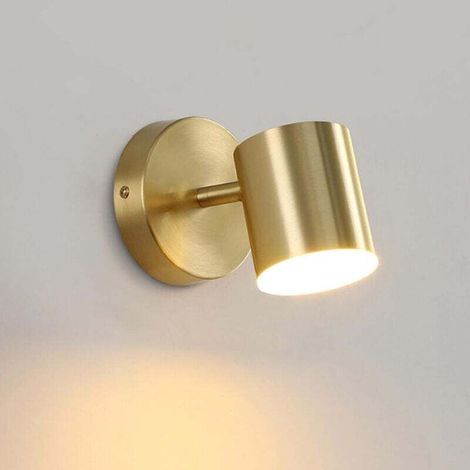 Indoor Wall Lights, LED Reading Lamp, 350° Rotation, Gold Wall Light, Bedside Lamp for Bedroom (1/4)