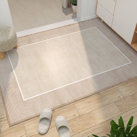 Arrivée d'automne 4060cm Cuir Tapis d'entrée en cuir, lavable, découpable, résistant aux taches, adapté au détachage. (1/5)