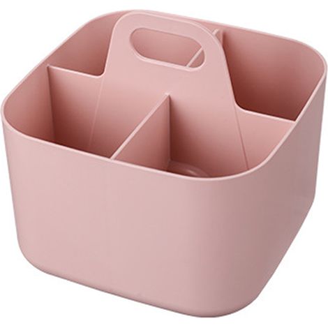 Panier de rangement multifonctionnel - panier en plastique empilable avec poignée, adapté aux cosmétiques et aux fournitures (1/5)