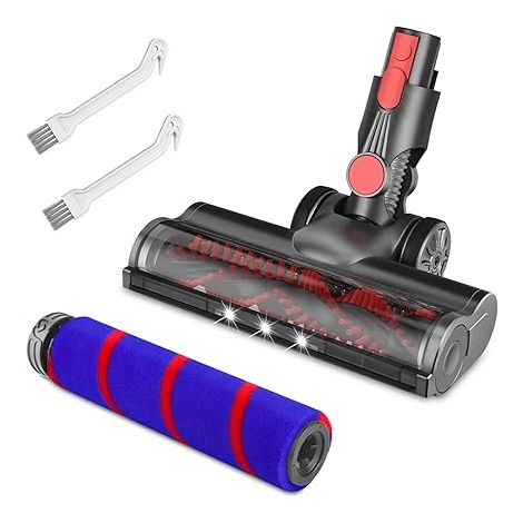 Brosse Aspirateur Compatible avec Dysoñ v7 v8 v10 v11 v15 Animal Motorhead Absolute Tete Embout Fluffy Balai Pièces Détachées Accessoire Nettoyage Souple Rouleau et 3 LED Turbo Electric Brush (1/5)
