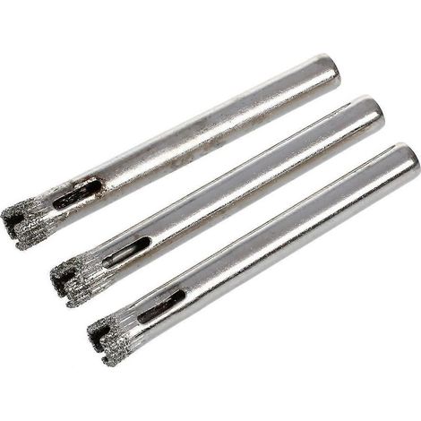 SODIAL(R) 3-teiliges Diamantbohrer-Set für Keramik und Glas, 6-mm-Lochsäge (15/64") (1/5)