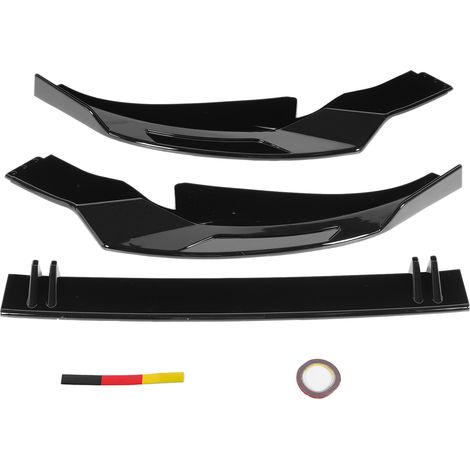 Frontstoßstangenlippe, schwarz, ABS-Modifikationsteil, 3-stufiger Kinnschutz für A6 C8 (1/5)