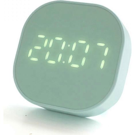 Horloge murale de douche SQCLV avec affichage de la température, ventouse, écran tactile et minuteur, verte, pour cuisine et salle de bain (1/3)