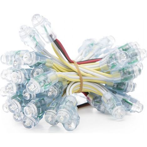 Pixel LED 0.1W 2Lm 12Mm 5V Epistar (stringa 50 unità) Giallo 50.000H [DE-PIX-12-Y]