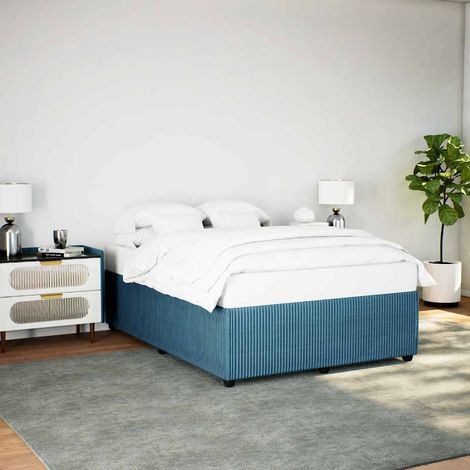 Estructura de cama de terciopelo azul 140x200 cm vidaXL (1/5)