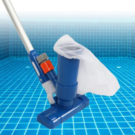 Aspirateur Portable pour Piscine avec Jet d'Éjection, Ensemble de Nettoyage Underwater avec 4 Sections de Poles pour Spa, Bassin et Fontaine, Plug US (1/5)