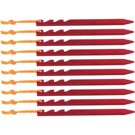 Piquet De Tente - Alliage D'aluminium 7075 - 7/9 Pouces - Forme Triangulaire À Trois Faisceaux - Pour Camping Randonnée Et Plein Air - Lot De 10 (1/5)