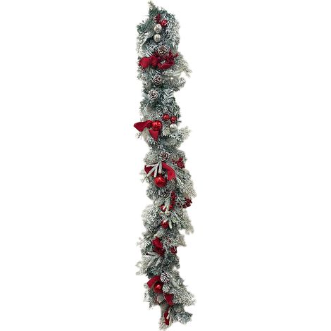 Guirlande de Noël décorative, accroche-porte, suspension murale et couronne pour chambre, salon et cheminée (1/5)
