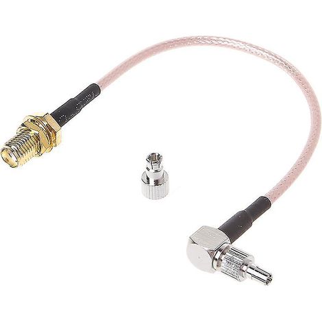 Adaptateur coaxial RF double connecteur SMA femelle vers CRC9/TS9, câble RG316, 15 cm