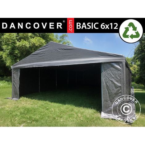 Storage tent Basic, 6x12 m, PE 300, Grey - Dancover (1/2)