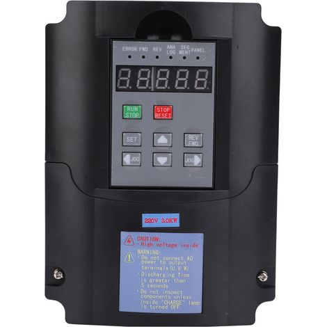 Jeffergarden Onduleur à fréquence variable Entrée 1/3 phases AC180‑250V Sortie triphasée 220V 3kw A2‑8030-DOU