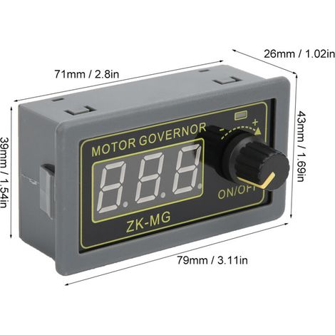 Contrleur de moteur à courant continu PWM régulateur de vitesse de moteur variateur de lumière LED encodeur d'affichage numérique 5V 12V 24V (1/5)