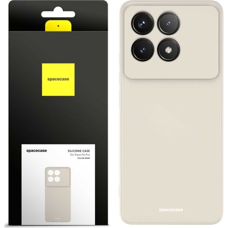 Custodia in silicone Spacecase per Poco F6 Pro in osso (1/5)