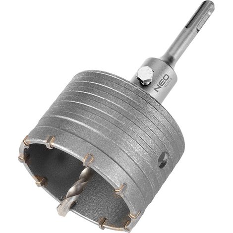Scie cloche en carbure de 85 mm avec adaptateur SDS+ et foret pilote (1/5)