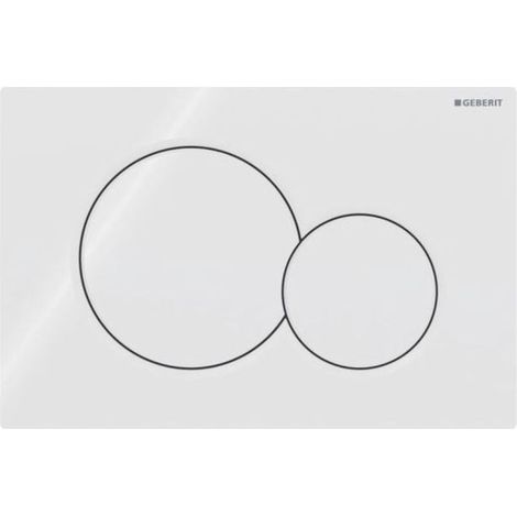 FITLAB-Plaque de déclenchement Sigma 01 GEBERIT 115.770.11.5, finition blanc, compatible UP320 / UP720 (1/5)