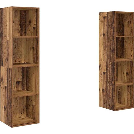 Maison Exclusive - Set mobile TV 2 pcs Marrone 37 x 37 x 142,5 cm
