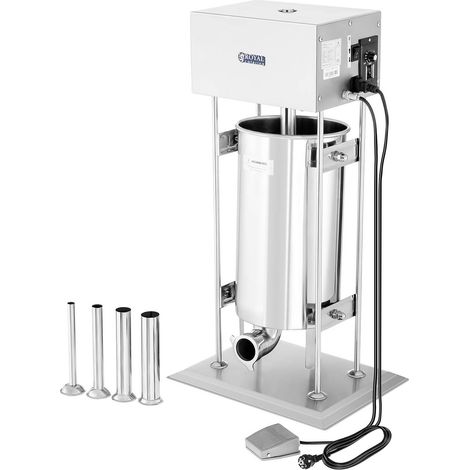 Royal Catering – Poussoir à saucisse électrique 15L – Moteur 260W – Acier inoxydable – 4 tubes de remplissage pour saucisses 16/22/32/38mm (1/5)