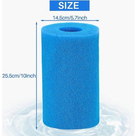 Type B foam filter for swimming pools, compatible with In-Tex type B filters (2 pieces) (1/5)