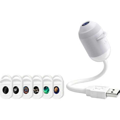 Beyamis Projecteur ciel étoilé 2 en1 - Lampe USB pour chambre voiture 6 étoiles (1/5)