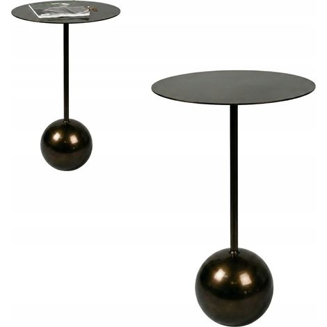 Mesa auxiliar para portátil, metal, negro oliva, La Repita, 40x66 (1/5)