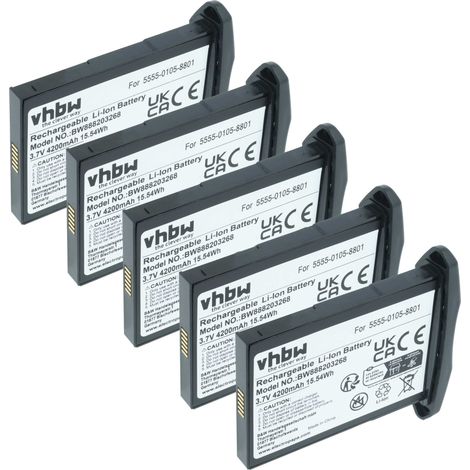 vhbw 5x batteria compatibile con NCR Orderman 5 computer portatile scanner (4200mAh, 3,7V, Li-Ion)