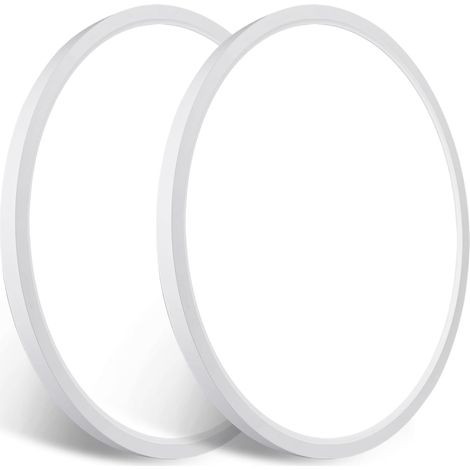 [Lot de 2 plafonniers LED avec détecteur de mouvement radar, 30 W, lumière neutre 4000 K/tension large AC85-265 V (Ra80), peut être utilisé comme éclairage de couloir [Classe d'efficacité énergétique (1/5)