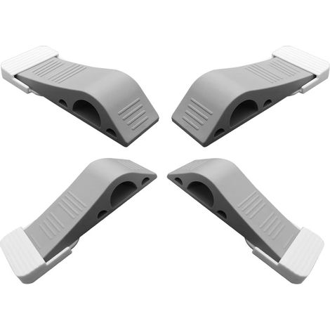 Butoir de porte en caoutchouc, jeu de 4 butoirs de porte en caoutchouc pour les fenêtres extérieures et les sols des pièces, butoir de porte antidérapant, protection des enfants (gris) (1/2)