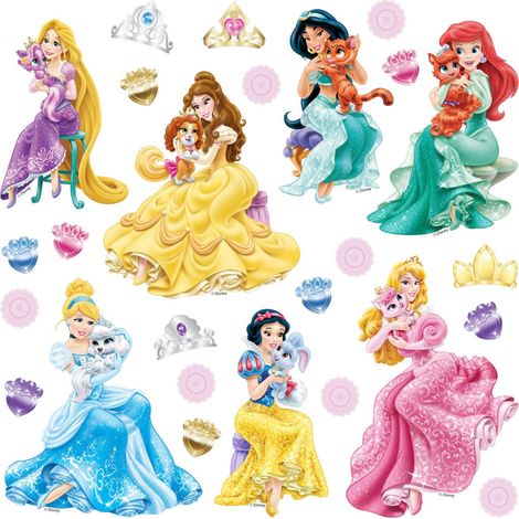 Minis Stickers Princesses Disney - 30 CM x 30 CM (1/4)