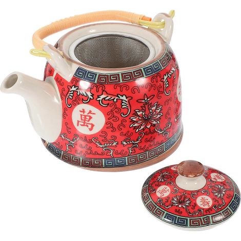 Bouilloire vintage en céramique, lot de 3, pour les amateurs de thé et de boissons froides à la maison ou lors de réceptions. Design élégant. (1/5)